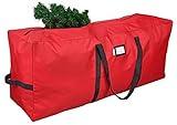 Primode Christmas Tree Storage Bag | Fits Up to 9 Ft. Tall Disassembled Tree | 25" Height X 20" Wide X 65" Long | Durable 600D Oxford Material | Heavy Duty Xmas Storage Container (Red)