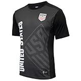 Icon Sports U.S. Soccer USMNT Adult Soccer Game Day Jersey-Inspired Shirt | Sublimated Gameday, Black, Medium