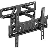 WNJQBY Full Motion TV Mount for Most 26-65 Inch Flat/Curved 4K LED LCD TVs, Swivel and Tilt TV Wall Mount Max VESA 400X400 mm,Fits 12″/16″ Wood Studs,Rotate Articulating Arms Wall Mount TV Bracket