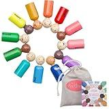 My Felt Story Set of 12 - Rainbow Wooden Peg Dolls with Emotions | Multicultural Skin Tone Figures | Sensory Autism Toys for Toddlers, Early Education, Social Emotional Therapeutic Learning