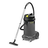 Kärcher Commercial Wet Dry Vacuum Cleaner - NT 48/1 - With Integrated Cable Hook and Accessory Storage - 2 Suction Tubes, Floor Nozzle and Crevice Nozzle - 13 Gallons