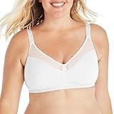 Playtex Women's 18 Hour Smoothing Minimizer Wirefree US4697 Bra, White, 40C