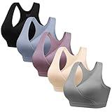 5 Pack Nursing Bras for Breastfeeding, Ultra Comfort Maternity Bras Wireless Pregnancy Sleep Bralette