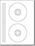 Printable CD Labels - 20 Sheets / 40 CD & 80 Spine Stickers - Laser & Inkjet Compatible - Works as Both CD & DVD Labels