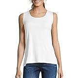 Hanes Women's Shirts, Women’s Mini-Ribbed Cotton Tank Tops, Women’s Sleeveless T-Shirts, Women’s Tanks