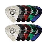 D'Addario Celluloid Guitar Picks - Guitar Accessories - Guitar Picks for Acoustic Guitar, Electric Guitar, Bass Guitar - Natural Feel, Warm Tone - Assorted, Medium 0.70mm, 10 Count (Pack of 1)