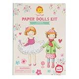 Tiger Tribe: Paper Dolls Kit - Vintage - Design & Dress 2 Paper Dolls, Includes Clothes You Color in, Colored Clothes, Stickers & Colored Pencils