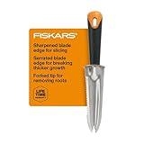 Fiskars Steel Garden Knife, Multi-Purpose Weed Puller Gardening Tool for Planting, Weeding, Digging, and Cultivating with Hanging Hole