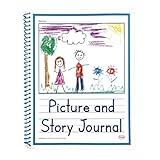 Excellerations 8.5 x 11 inch Beginner's Preschool Picture Story Journals, Drawing and Writing Notebook - Pack of 10 for Kids and Children Educational