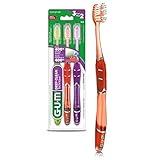 GUM Technique Deep Clean Toothbrush - Compact Soft - Soft Toothbrushes for Adults with Sensitive Extra Fine Bristles, 3ct