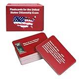 2025 New US Citizenship Flash Cards (1 Set), 3.5”x2.5” Flashcards for The United States Citizenship Exam, Naturalization Test Study American Civics 100 USCIS Questions and Answers Flashcards