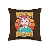 National Caramel Month Celebrate this Delicious Candy Throw Pillow