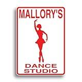 Dance Studio sign personalized for your favorite dancer. Ballerina dance room decor.