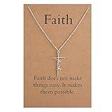 Lcherry Gifts for Women Faith Cross Necklace for Women Jewelry Necklace Gifts