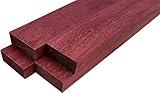 Exotic Wood Zone | Purpleheart Exotic Hardwood Lumber Board | 3/4” x 2” x 24” | Wood Boards | Kiln Dried Lumber | Wood Blocks | Wood Crafts | 4 Pieces