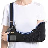 Velpeau Arm Sling Shoulder Immobilizer for Women and Men, fit Left or Right Arm - Rotator Cuff Support Brace - Medical Sling for Shoulder, Clavicle, Elbow Injury (Comfort type, L: Bust 33.5″-41″)