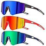 DioKiw 3PACK Kids Sunglasses Polarized Youth Baseball Sunglasses Boys Girls Softball Cycling UV400 Protection Goggles