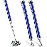 Patelai Telescoping Magnetic Grabbers Magnetic Pick-Up Tool with Pocket Clip Telescopic Retrieving Magnet for Screws Nuts Pins, 25 Inch(Navy Blue,2 Pieces)