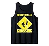 Basketballer Grossing Caution Sign Tank Top