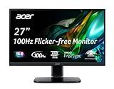 Acer KB272 EBI 27" IPS Full HD (1920 x 1080) Zero-Frame Gaming Office Monitor | AMD FreeSync Technology | Up to 100Hz Refresh | 1ms (VRB) | Low Blue Light | Tilt | HDMI & VGA Ports,Black