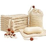 Sopurrrdy 8 Pcs Natural Sisal Soap Saver Bag for Soap Bar Organic Soaps Pouch for Exfoliating Lathers and Air Dry Soap Bar Shower Soaps Saver Bag