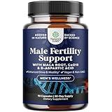 Pre Conception Male Fertility Supplement - Semen Volume Booster with CoQ10, Maca Root, Methyl Folate & D-Aspartic Acid - Mens Fertility Supplement for Sperm Motility - Conception for Him, 90 Count