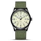 LN LENQIN Mens Watches Unisex Military Sport Nylon Strap Stylish Luminous Fashion Analog Quartz Watch for Men Waterproof Army Tactical Casual Wristwatch