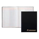 Adams Account Book, 4-Column, Black Cloth Cover, 9.25 x 7 Inches, 80 Pages Per Book (ARB8004M)