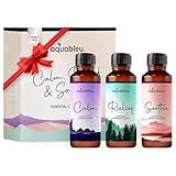 Essential Massage Oil Gift Set – Stocking Stuffers for Adults – Serenity Trio: Lavender, Peppermint & Eucalyptus Blends (80ml Each) in Elegant Packaging – Men & Women Christmas Gift