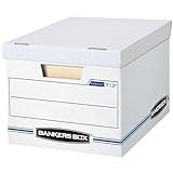 Bankers Box 12 Pack Standard Duty File Storage Boxes, Standard Assembly, Removable Lid, Letter/Legal (0071301)