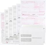 W2 Forms 2024 Income Set, 6 Part 50 Employees KIT, Laser Tax Forms and W-3 Transmittal Legal W2 Forms with 50 Self Seal Envelopes in Pack Great for QuickBooks and Accounting Software, 2024 W2