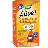 Nature's Way Alive! Children's Daily Chewable Multivitamin, Supports Bone, Eye, and Immune Health*, Orange & Berry Fruit Flavored, Gluten Free, 120 Chewable Tablets (Packaging May Vary)