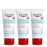 Eucerin Advanced Repair Hand Cream, Immediately Soothes and Repairs Very Dry Skin, Fragrance Free, Non Greasy, Fast Absorbing, Travel Size Hand Lotion, 2.7 Oz Tube, Pack of 3
