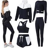 Inmarces Workout Sets for Women 5 PCS Yoga Outfits Activewear Tracksuit Sets