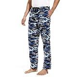 DG Hill Pajama Pants Bottoms - 1Pack or 3Pack Fleece Lounge Pants Sleepwear Plaid PJs with Pockets - Microfleece Mens PJ Pants