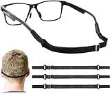 Enenfly Adjustable Glasses Straps - 3 Pack No Tail Eyewear Retainer for Men, Women, Kids – Fits Eyeglasses & Sunglasses,Black(7.5-13.5 inch)