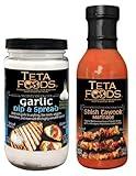 Teta Foods Assorted Selection of Middle Eastern Garlic Sauce and Shish Tawook Marinade (1 Garlic, 1 Tawook)