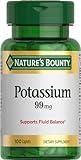 Nature's Bounty Potassium, Supports Fluid Balance, Dietary Supplement, 99 mg, 100 Caplets