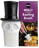 OTOTO Skully Basting Brush - Food Basting Brush for Cooking, Halloween Gifts, Gothic Kitchen Brush, Spooky Gifts, Skull Kitchen Accessories