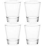 BCnmviku 1.5 oz Shot Glasses Sets with Heavy Base, Clear Shot Glass (4 Pack)