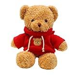 BSVOME 11.8 inches Teddy Bear Stuffed Animals Soft Plush Cute Teddy Bear Doll for Boys Girls (Red)