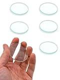 EISCO 6pc Optical Lens Set, 2" (50mm) Diameter - 3 Double Convex Lens & 3 Double Concave Lens - 200mm, 300mm, 500mm Focal Lengths - Optically True Glass - Ground, Beveled Edges