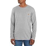 Carhartt Force Relaxed Fit Midweight Long Sleeve Pocket T-Shirt Heather Grey