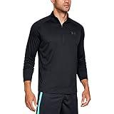 Under Armour Men's Tech 2.0 1/2 Zip-Up T-Shirt , Black (001)/Charcoal, 4X-Large Tall