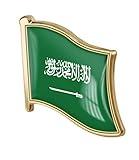 vmcoatdu Saudi Arabia Flag Pin Badge International Travel Brooch Metal Alloy Souvenir Pin for Hat Clothes Backpack (Saudi Arabia)