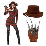 Morph Nightmare Killer Costume Women With Claw Sizes S-3XL Scary Halloween Costumes For Women M