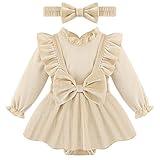 Bkixhv Baby Girl Clothes 0-3 Months Newborn Girl Outfits Baby Girls' One-Piece Romper New Born Onesie Fall Baby Girl New Born Clothes