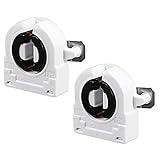 YOKIVE 2 Pcs Fluorescent Light Holder, T8/T12 Lamp Socket G13 Base Non-Shunted Socket Light Replacement Parts, Great for Home, Office (White, 2A, AC 500V)