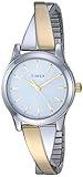 Timex Women's TW2R98600 Stretch Bangle Crisscross 25mm Two-Tone Expansion Band Watch