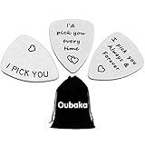 3Pcs Guitar Picks,I Pick You& I'd Pick You Every Time&I Pick You Always&Forever Guitar Pick Gift for Him Musician Husband Boyfriend Fiancé Dad